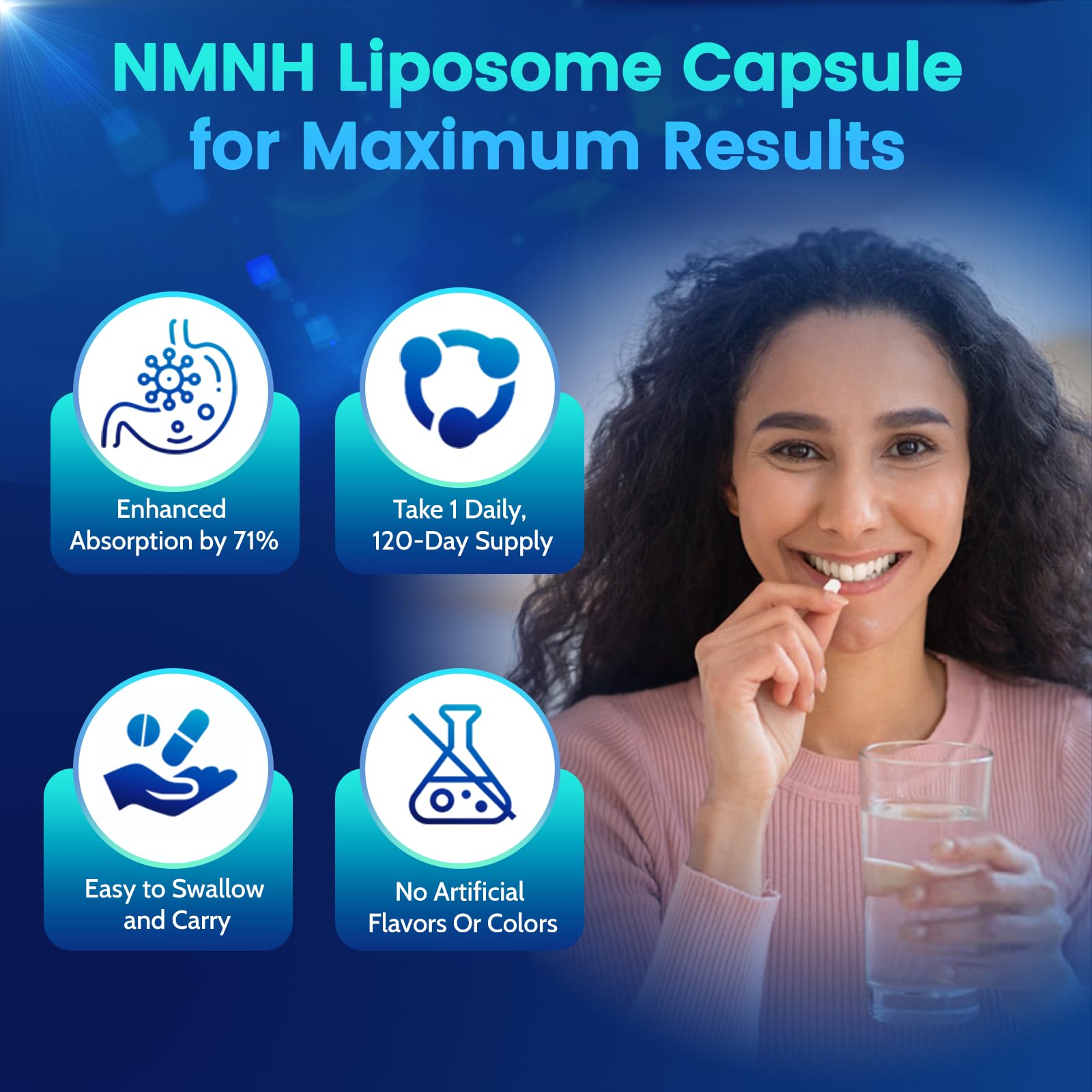 Pouring capsules from the bottle demonstrates convenient everyday use.