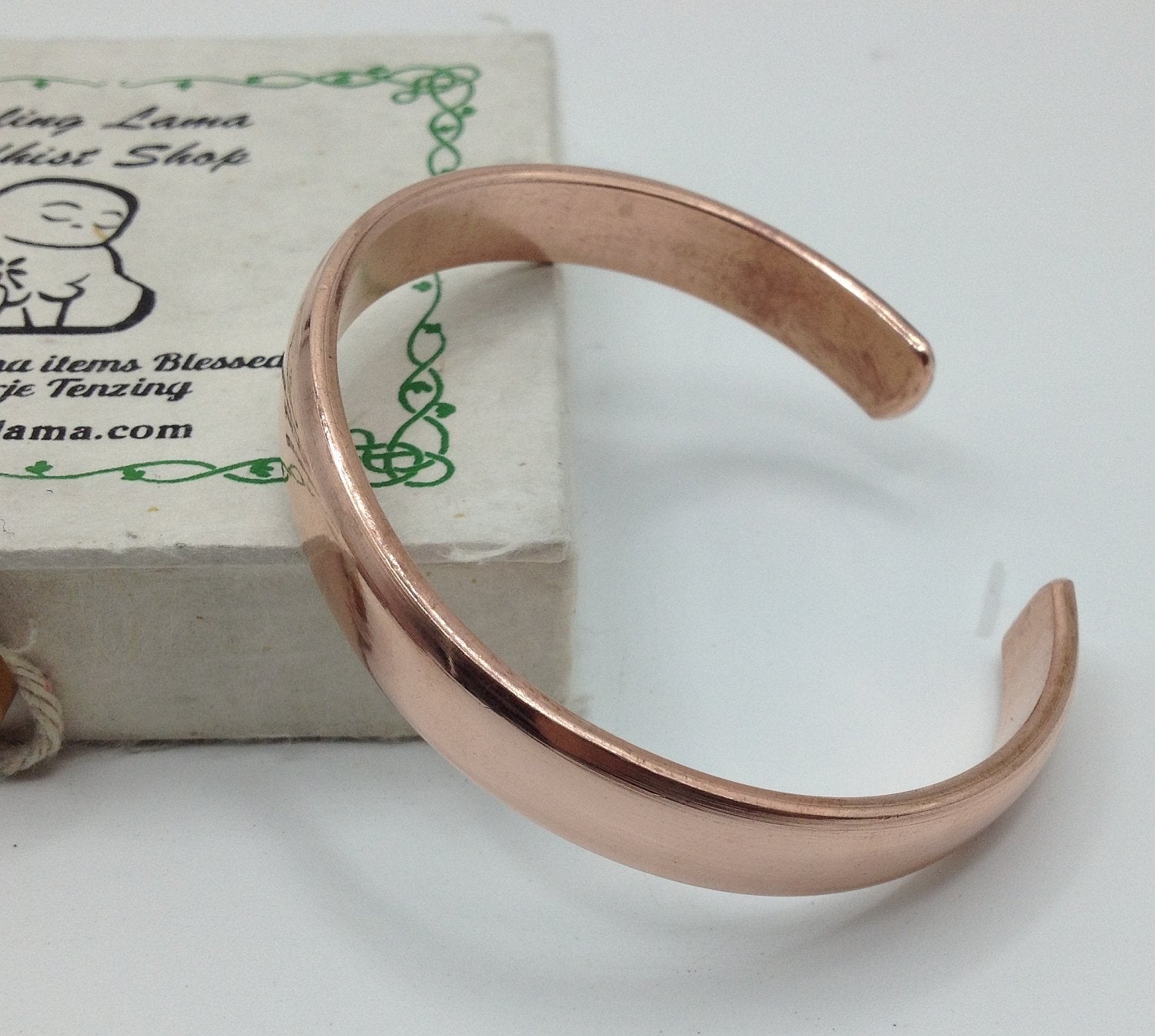 Healing Lama Nepal-made copper bracelet reflects artisan-made quality and lifetime durability