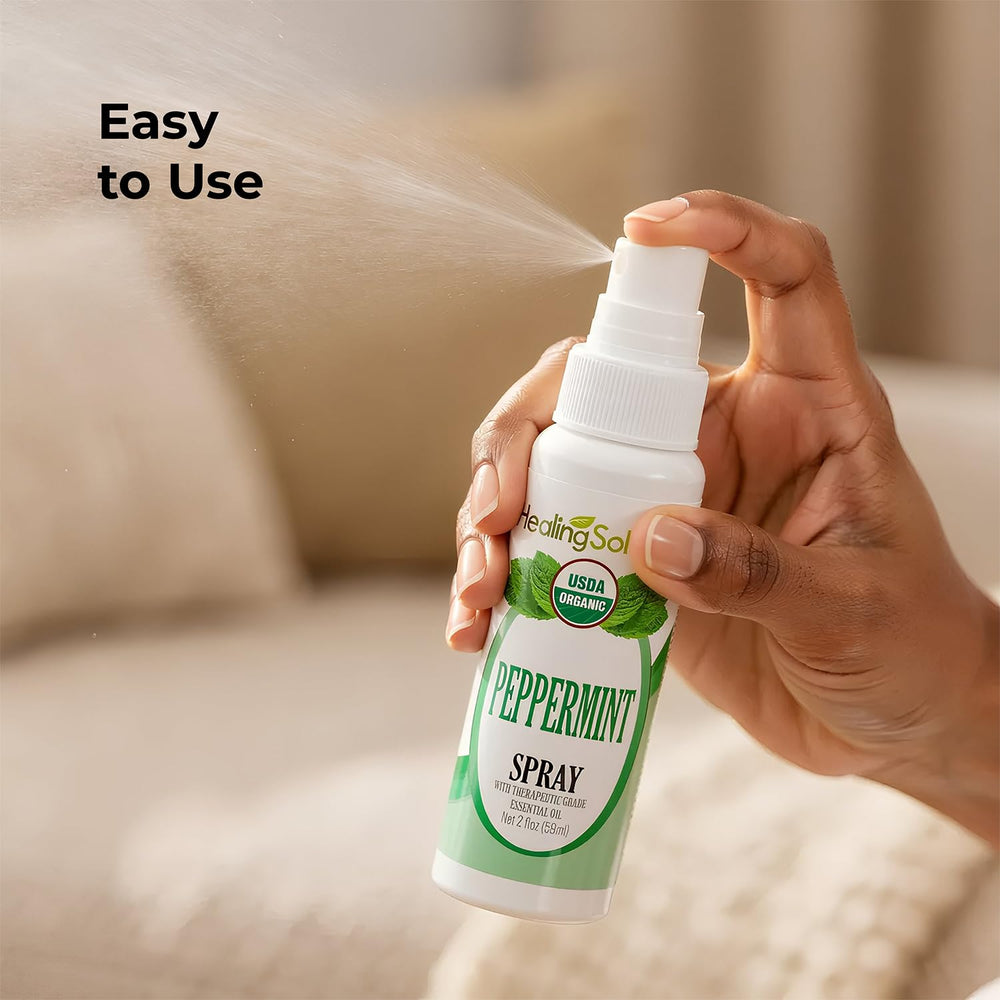 Healing Solutions 2oz Bottle offers travel-friendly minty freshness on the go.