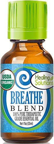 Desk setup with diffuser and Breathe Easy bottle ready to use