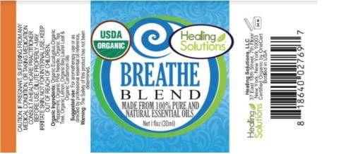 Compact 1 oz bottle of Healing Solutions Breathe Easy ready for travel