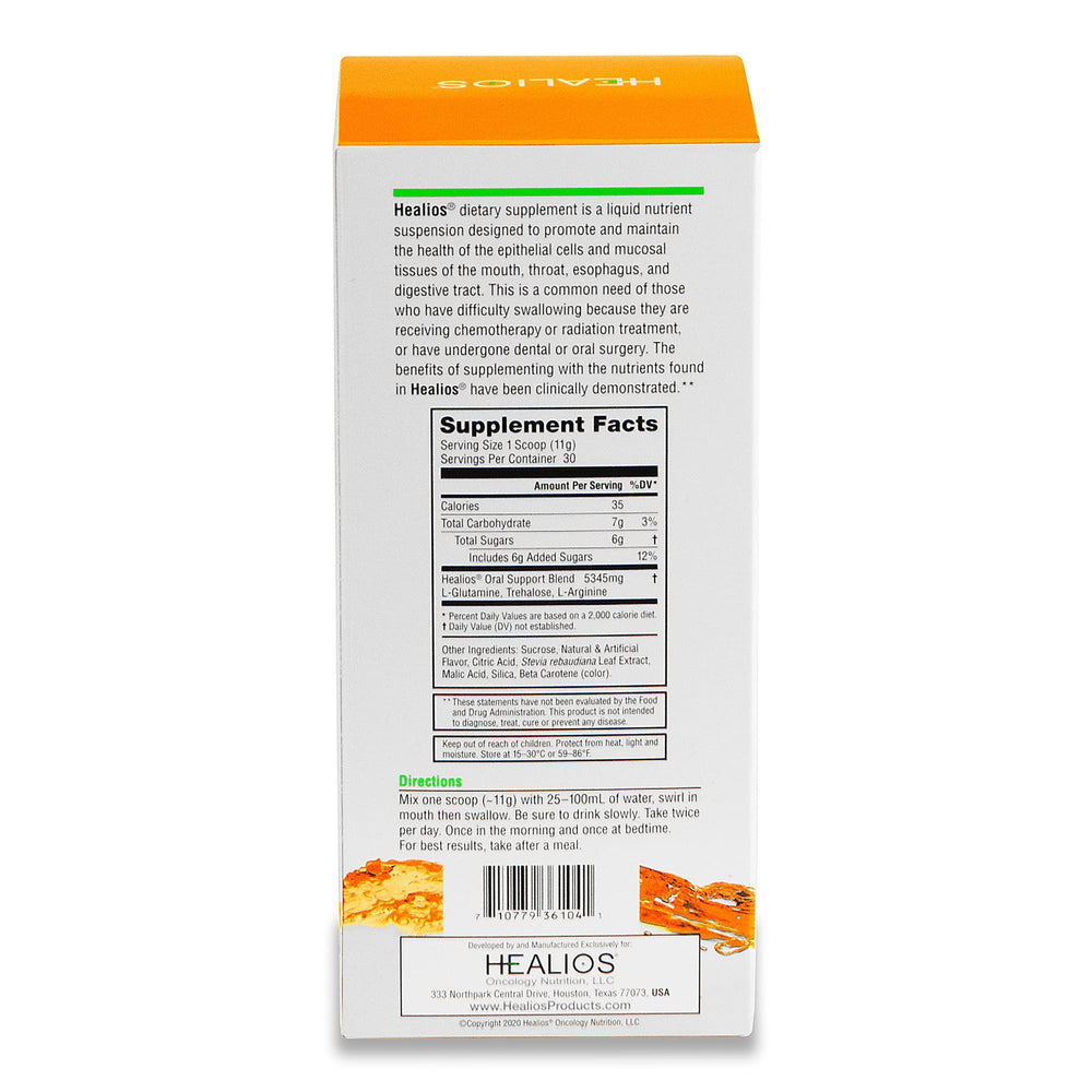 Healios unflavored powder container for versatile mixing.