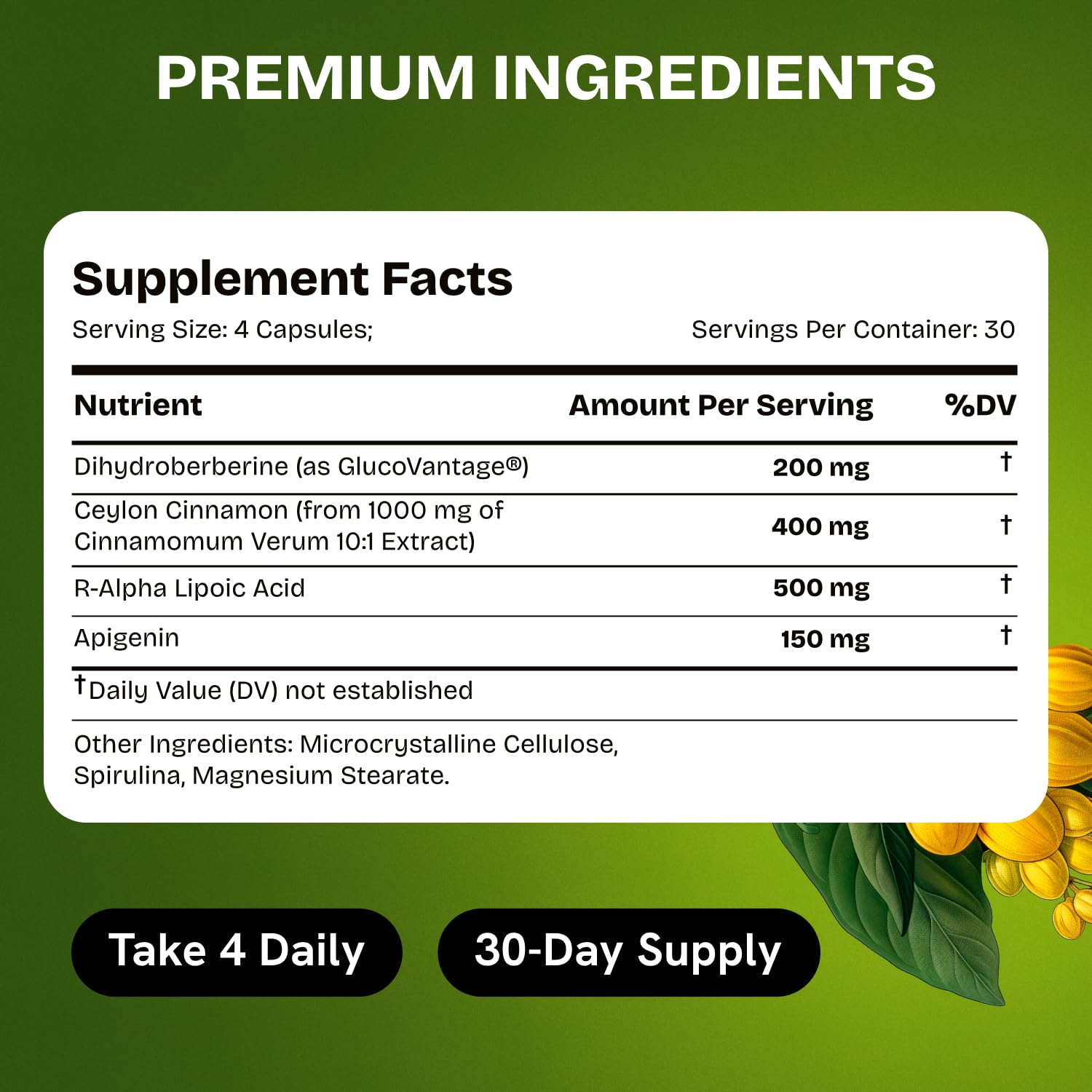 HealMeal Dihydroberberine bottle labeled Made in USA.