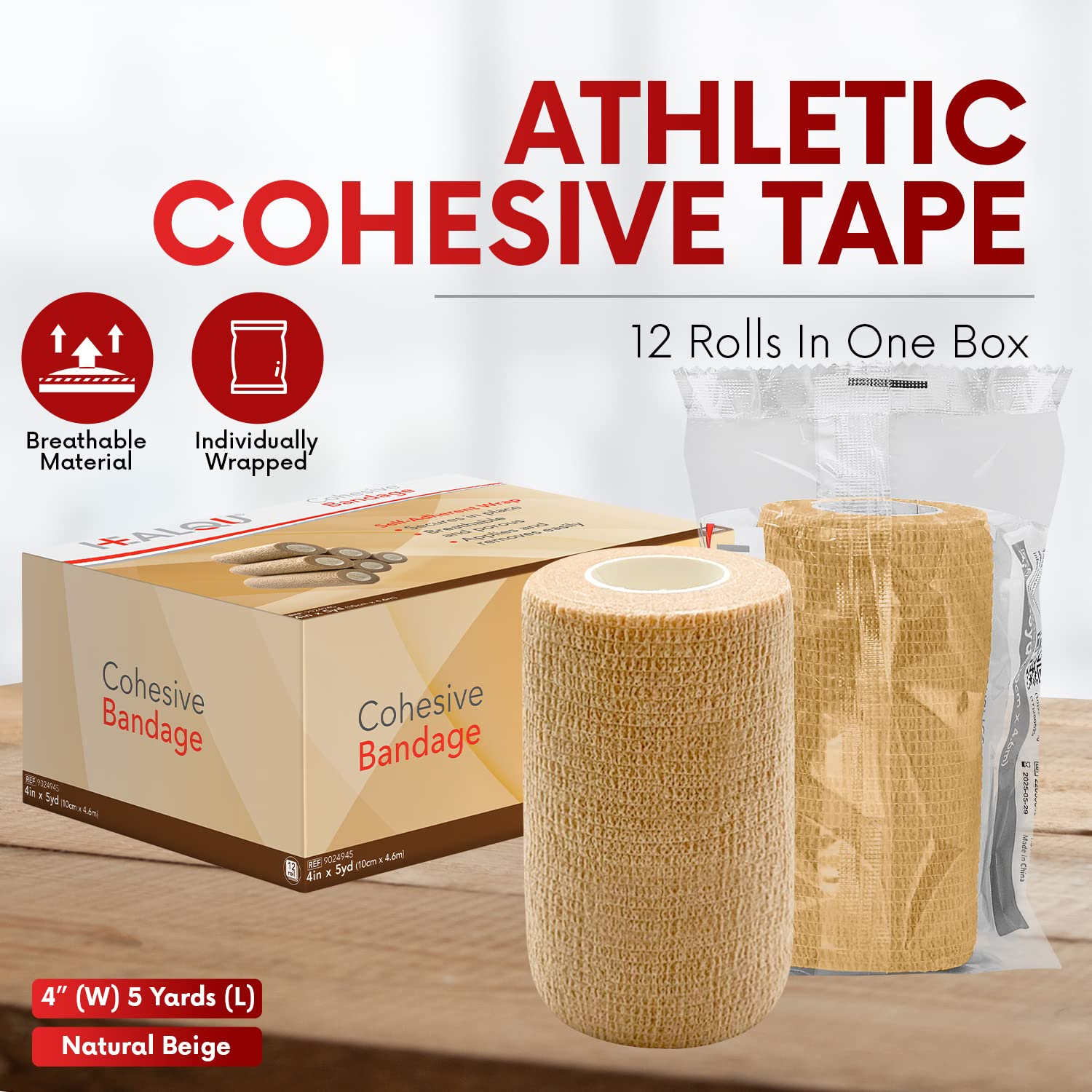 Healqu bandage wrap wrist support keeps joints stable during workouts.