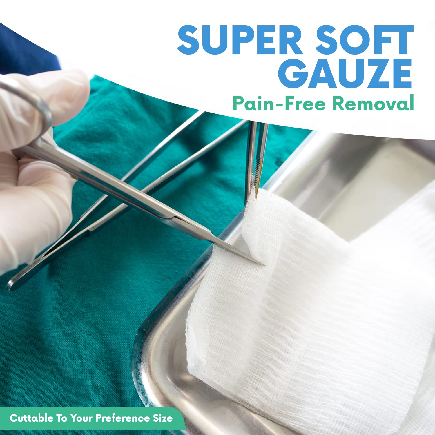 Healqu breathable polyester gauze provides comfortable wear and airflow.