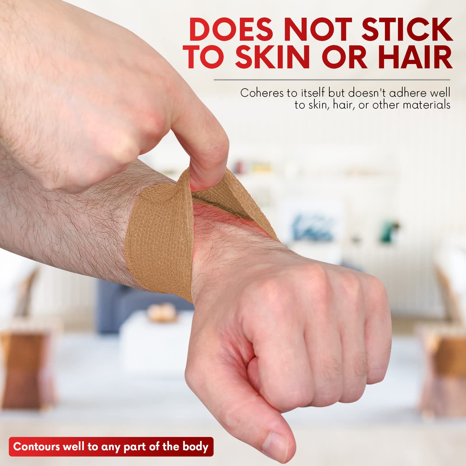 Healqu cohesive bandage wrap for ankles and wrists delivers secure fit during workouts.