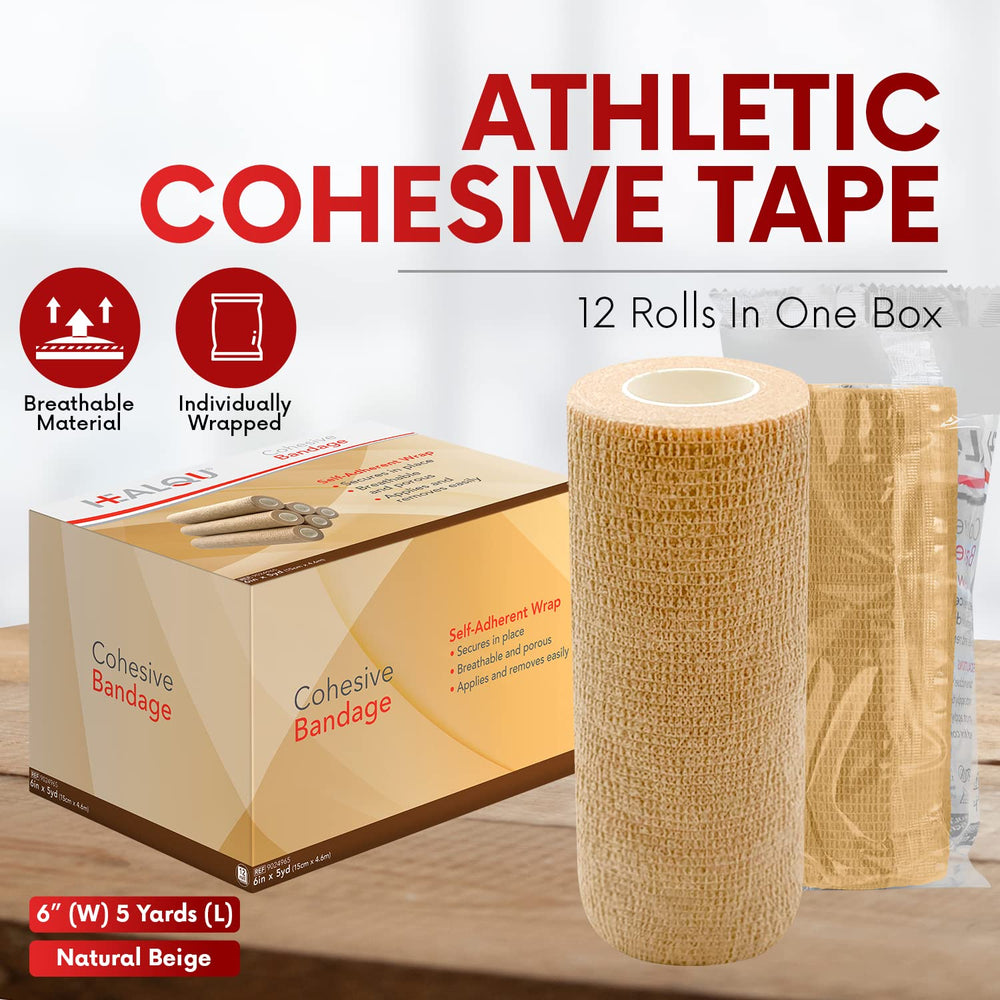 Healqu cohesive bandage wrap for wrists and ankles offers flexible, comfortable compression.