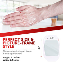 Healqu dressing closeup shows adhesive film for secure, comfortable wear