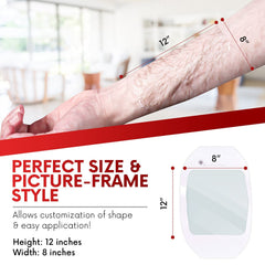 Healqu dressing application close-up showing easy placement and skin conformity.