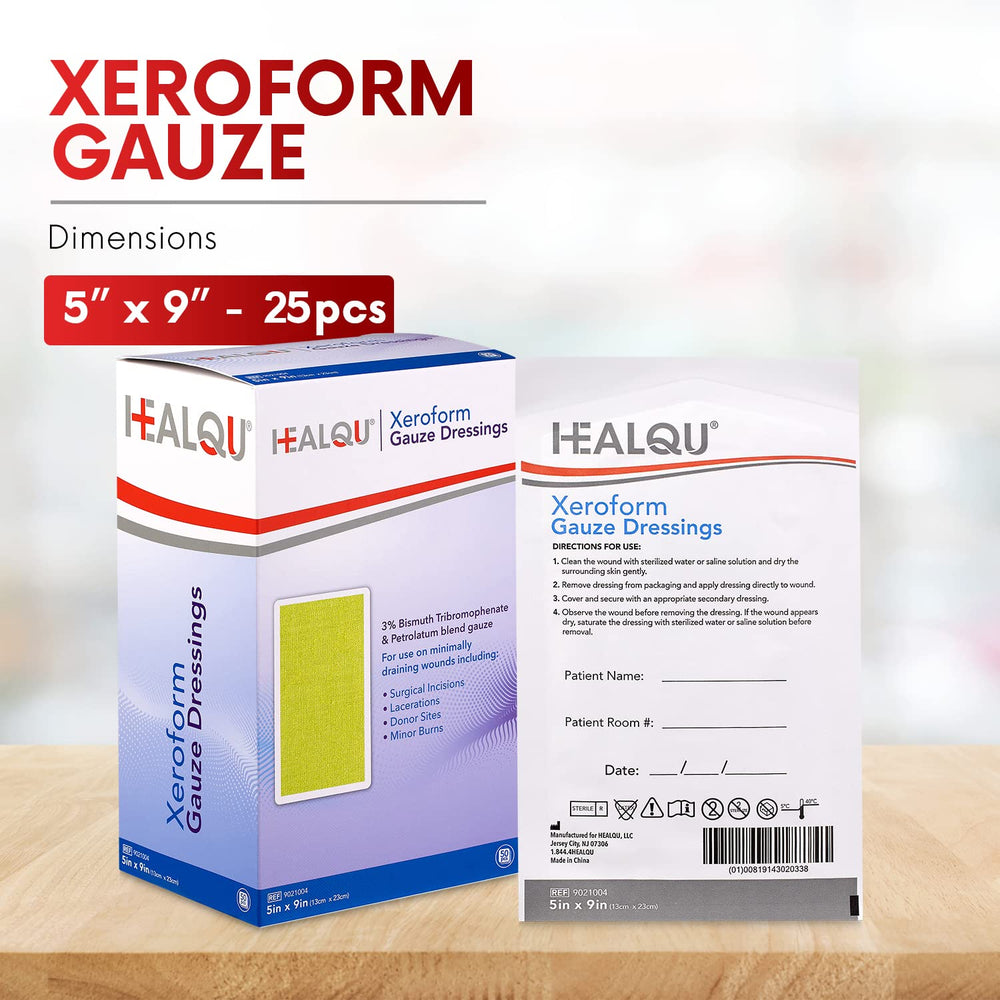 Healqu Xeroform dressing for burns and graft sites in clinical care