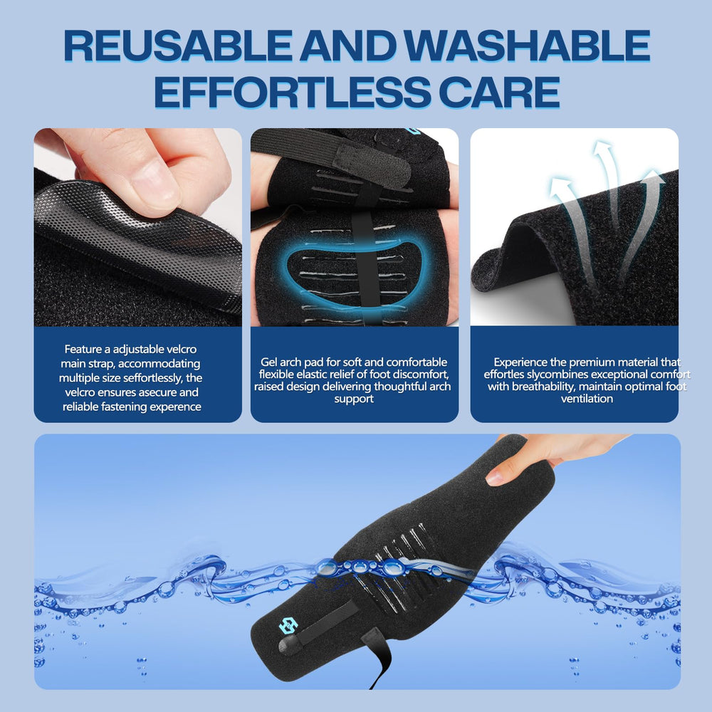 Healrecux arch-support brace cushions the foot for long lasting comfort