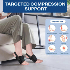 Healrecux arch-support brace with midfoot strap ensures secure fit during workouts