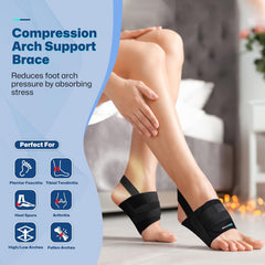 Gel-pad inserts provide arch cushioning and targeted support.