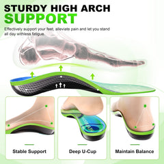 Healrecux insole side profile with deep heel cup for stability