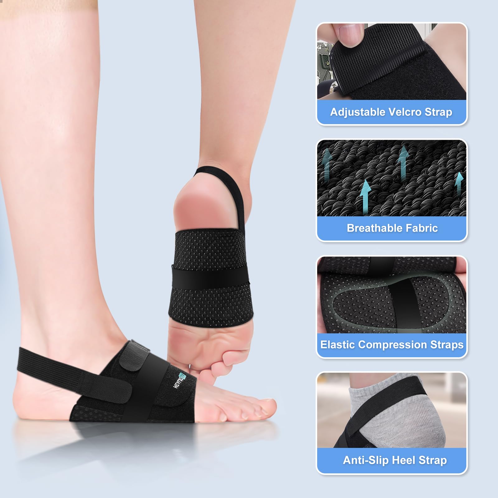 Lightweight design works with most footwear.