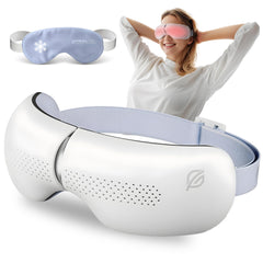HealTek Premium Eye Massager with heat gently soothes eye tension and refreshes tired eyes.