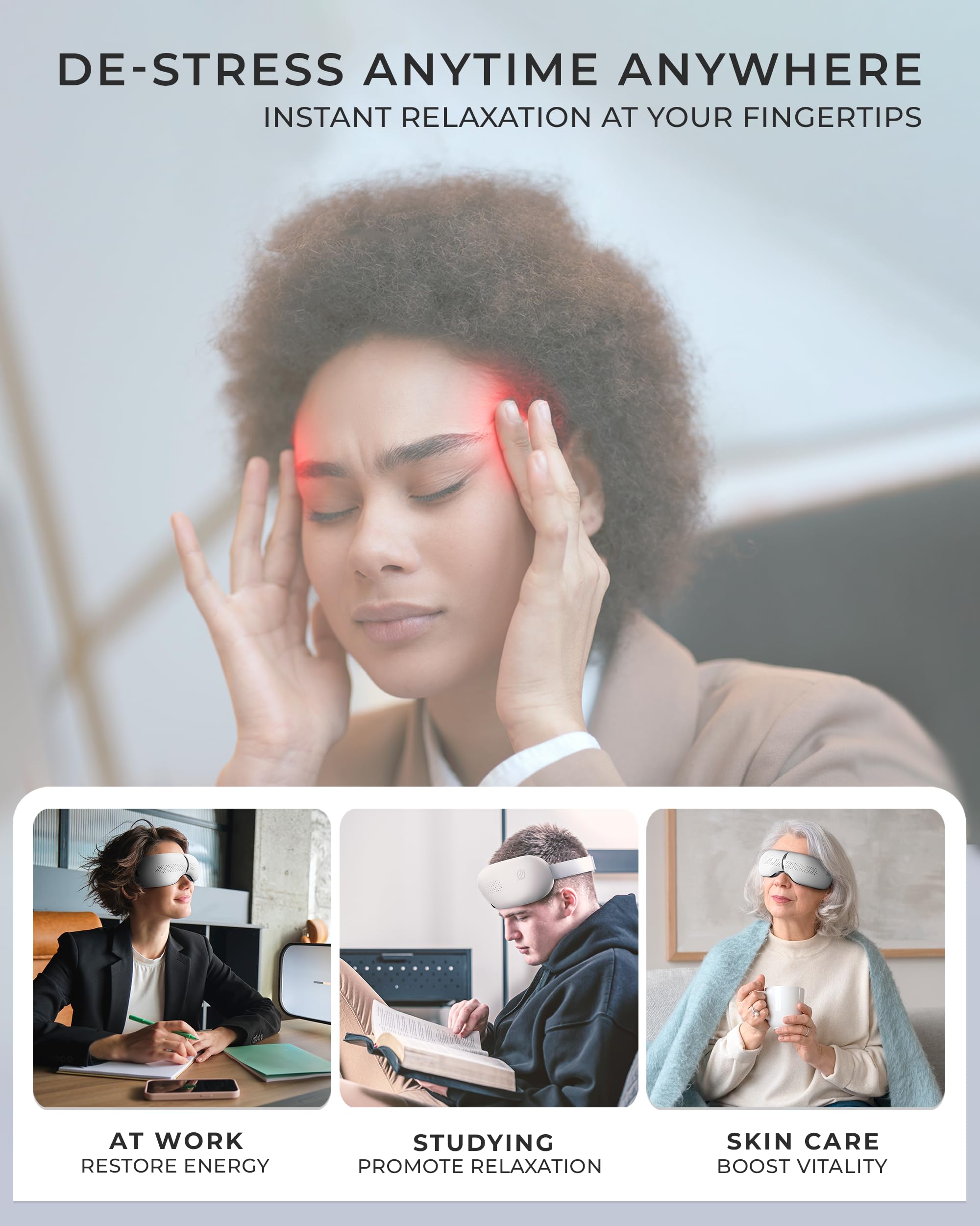 HealTek massager folds compactly for easy travel from home to office.