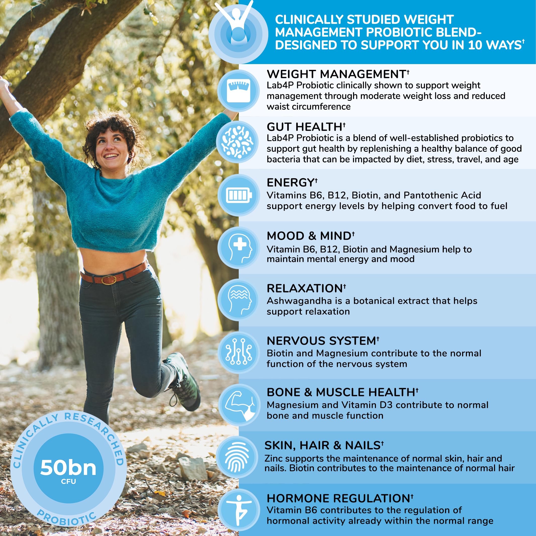 Health & Her 60-capsule pack packaging shows vegan and gluten-free features.