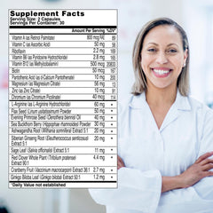 Close-up of Health & Her ingredient blend for energy and wellbeing.