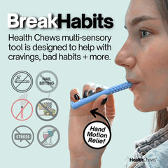 Health Chews bubble gum scent highlighting calming sensory experience during use.