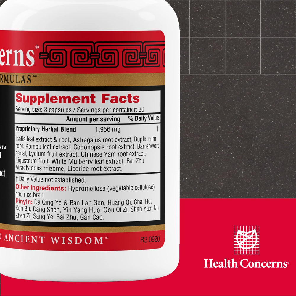 Health Concerns Astra Isatis bottle dosage cue showing 30 servings