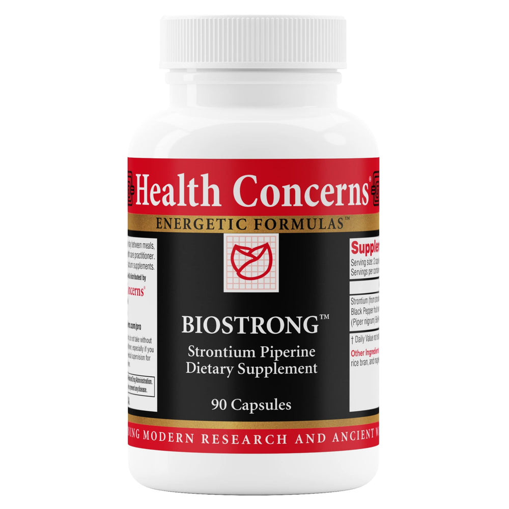 Health Concerns BioStrong bottle front highlighting bone and joint support