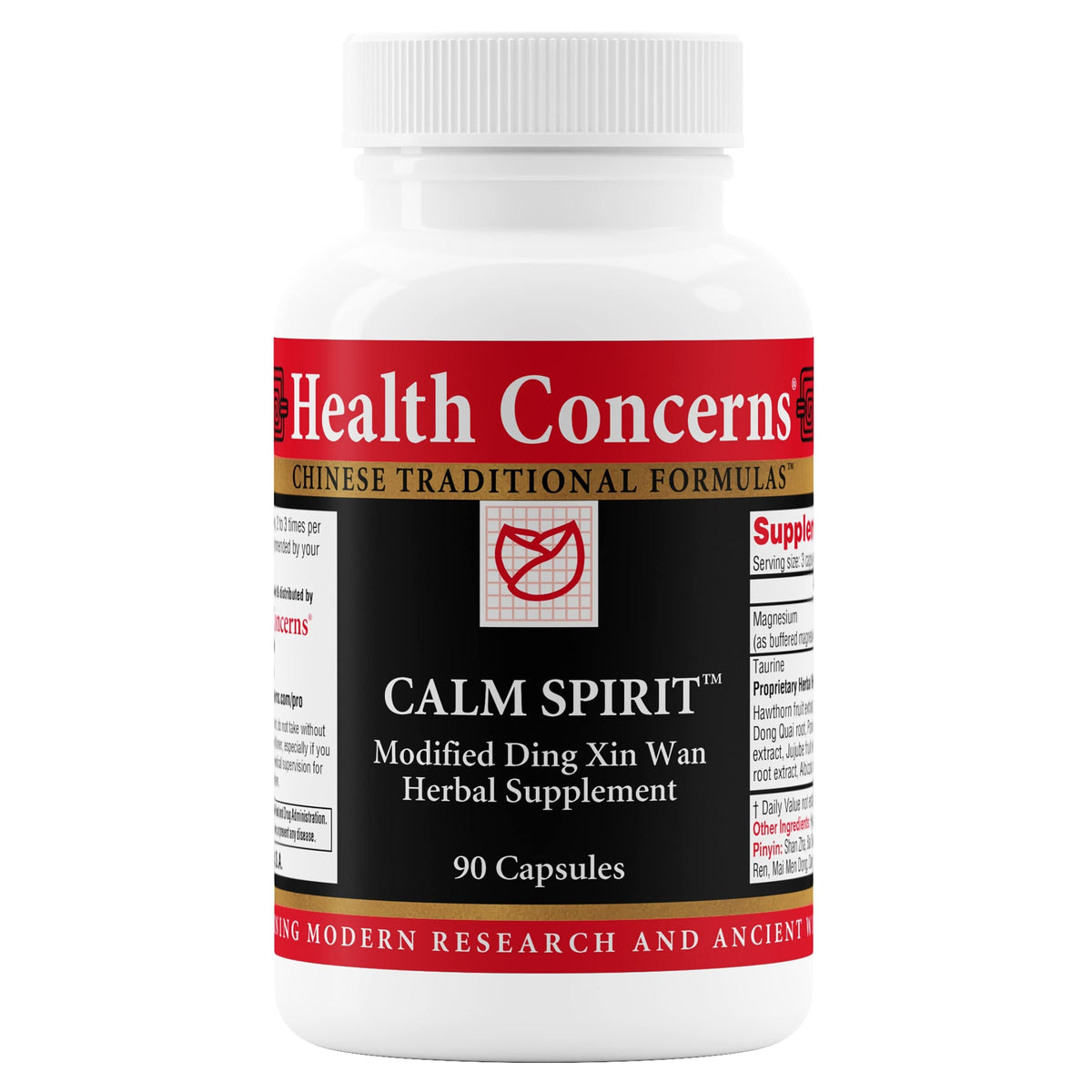 Health Concerns Calm Spirit bottle on your desk for daily stress support.