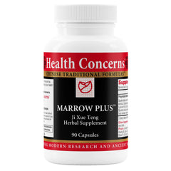 Health Concerns Marrow Plus bottle front showing herbal blend for daily vitality.