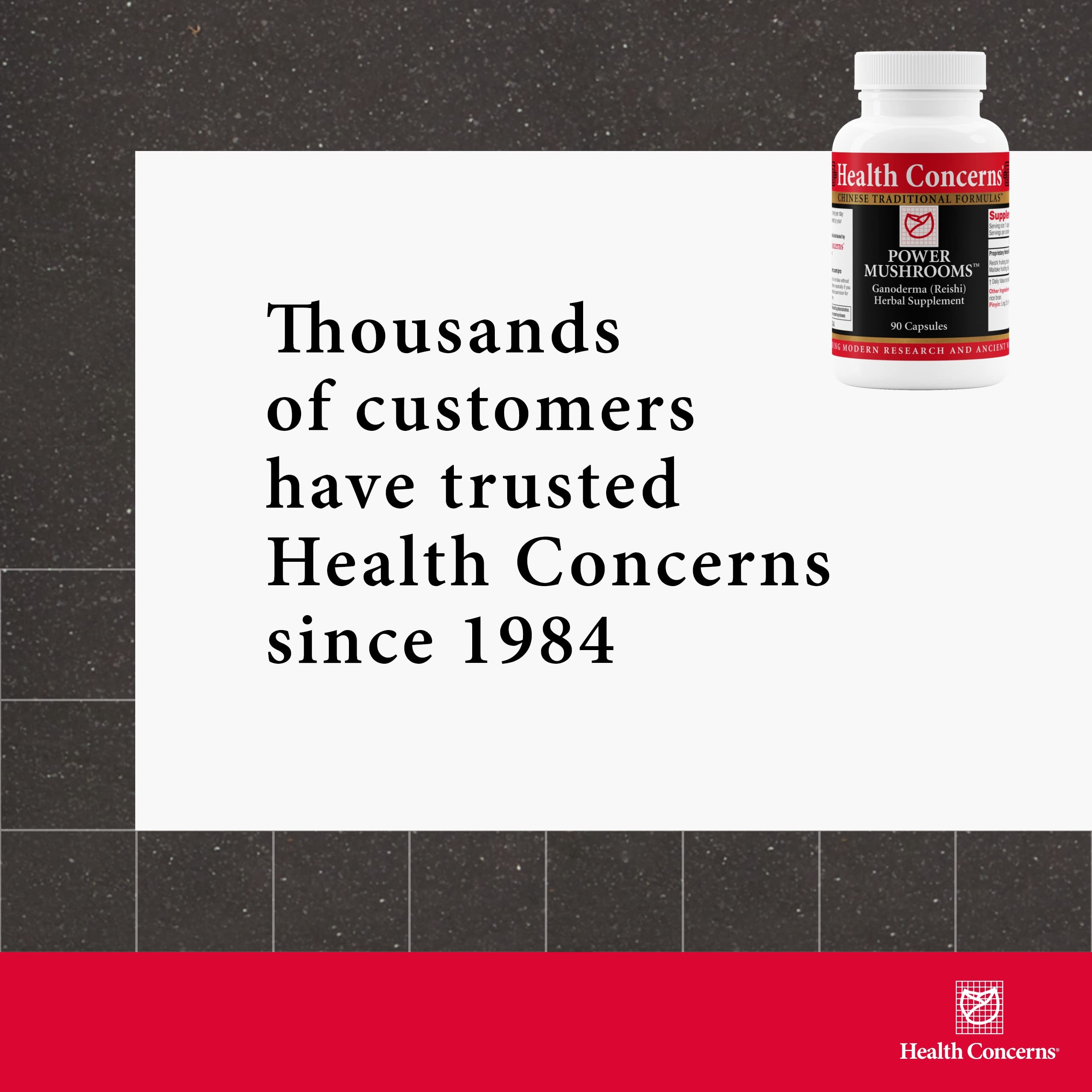 Health Concerns Power Mushrooms product showcase merging traditional and modern science