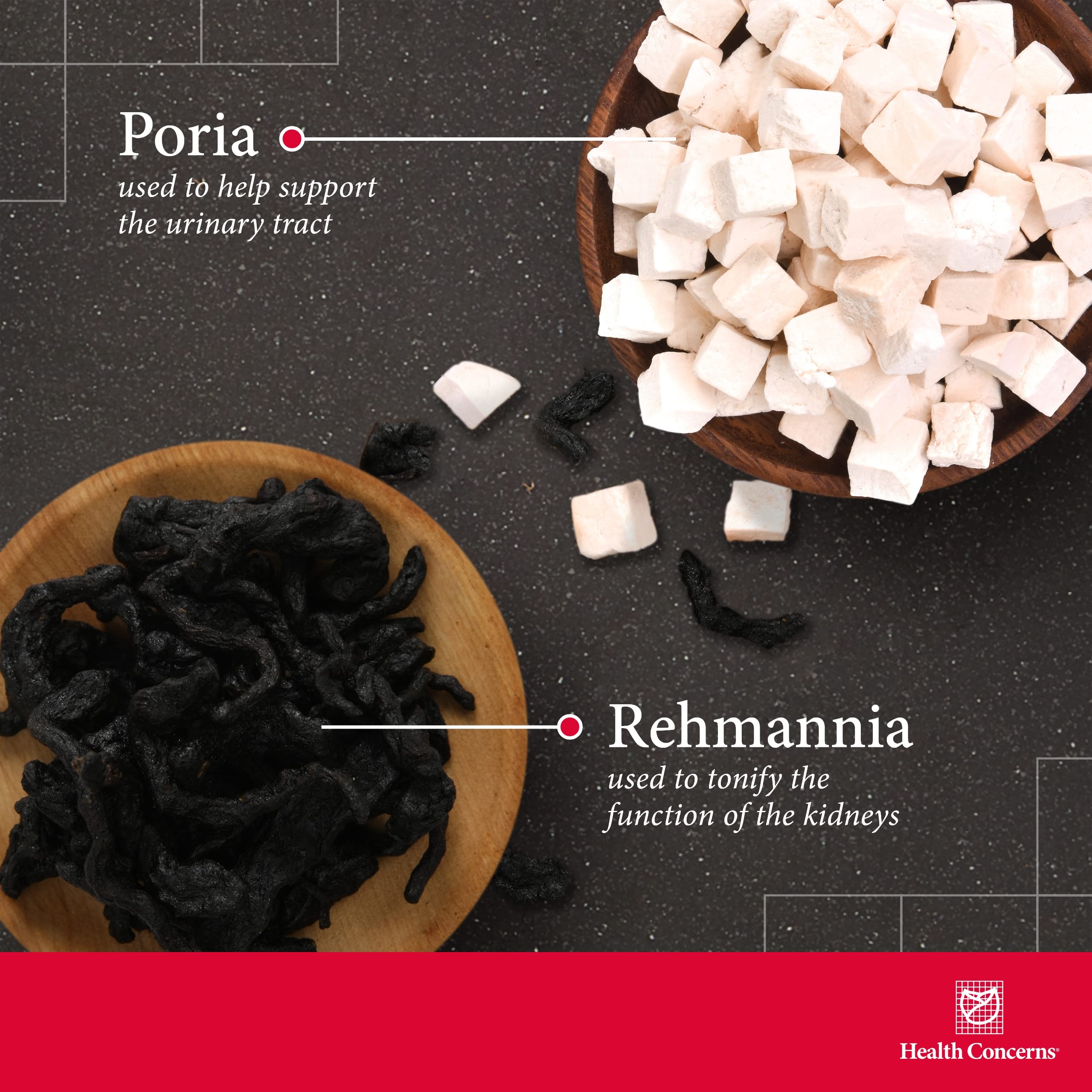 Health Concerns Rehmannia 8 ingredients blend featuring core herbs