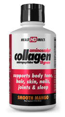 Health Direct AminoSculpt mango liquid collagen bottle shows high-potency formula for daily use
