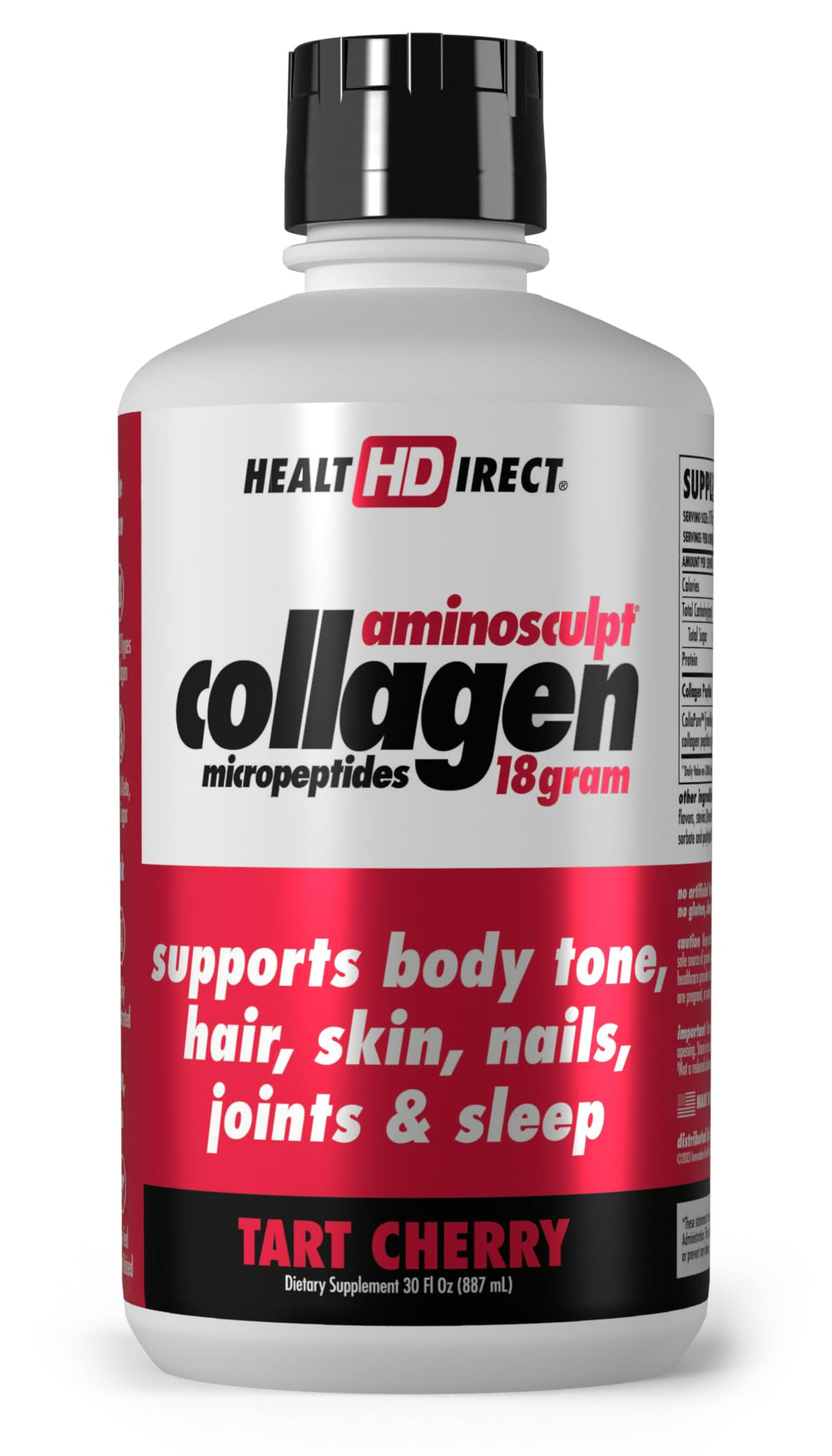 Health Direct AminoSculpt Tart Cherry bottle for convenient daily liquid collagen.