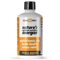 Health Direct Energize bottle with peach mango flavor for daily energy support