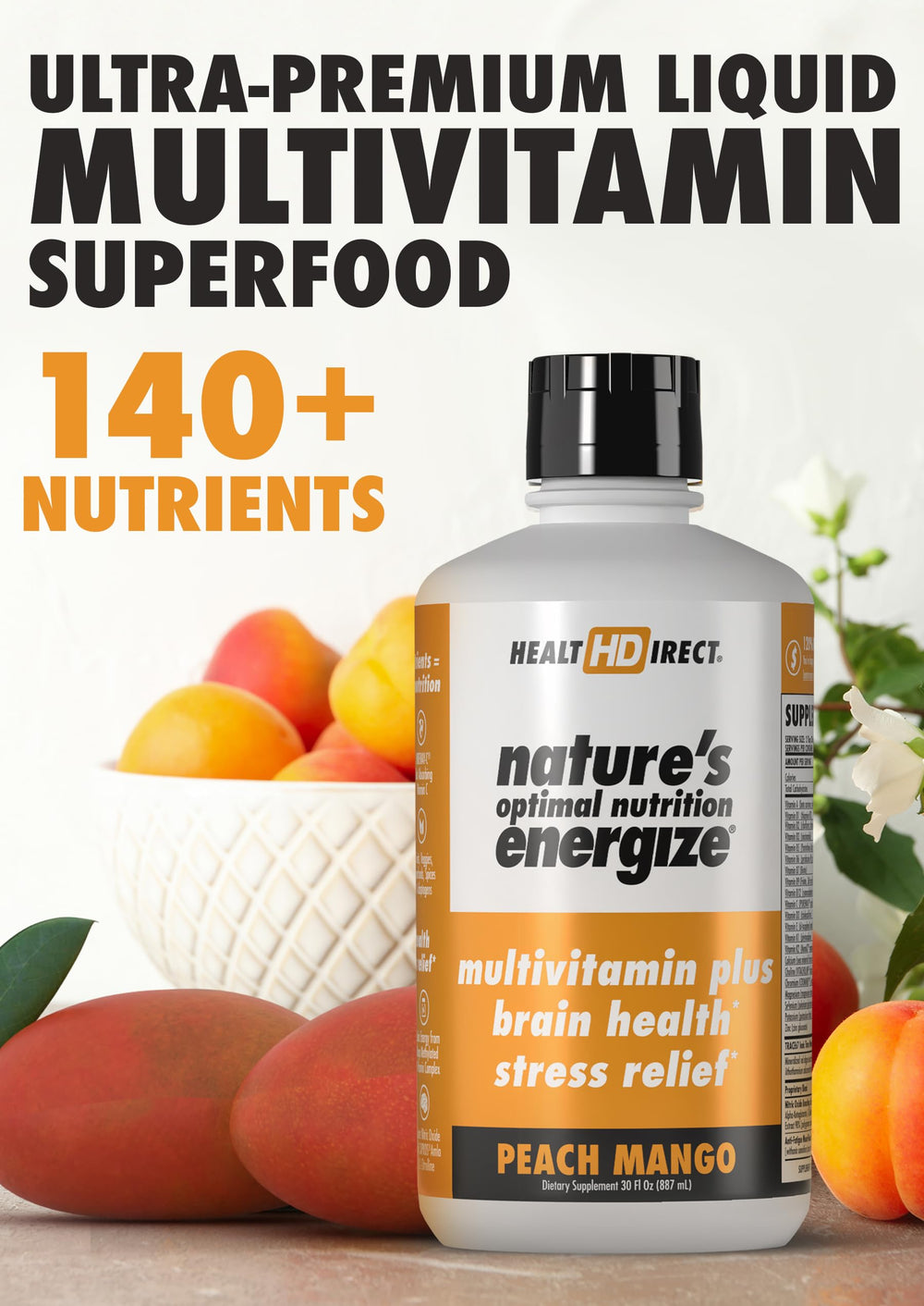 Measuring spoon beside Health Direct Energize bottle for accurate serving