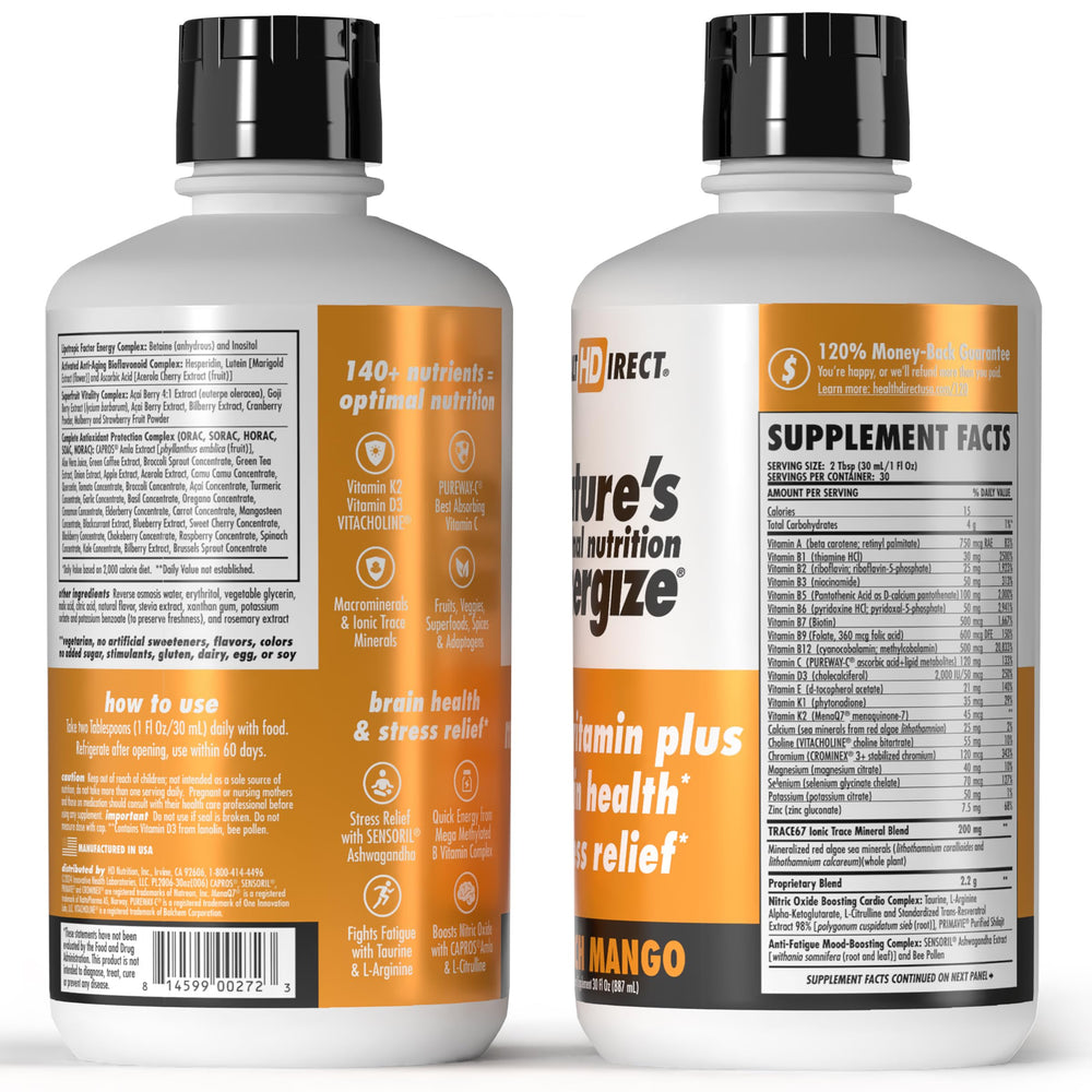 Health Direct Energize being poured for convenient daily intake
