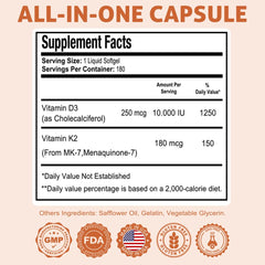Health Dose 10k IU D3 K2 bottle in hand illustrates daily wellness routine.