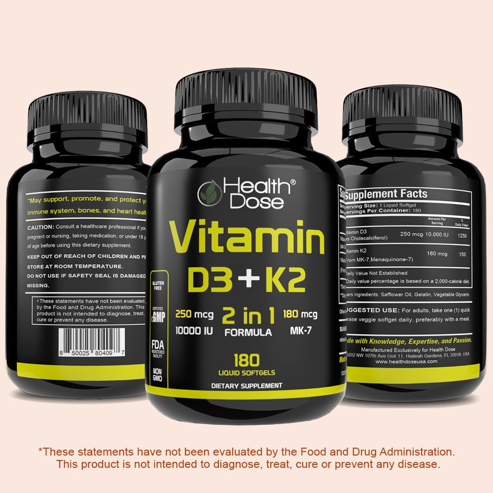 Health Dose lab-tested non-GMO gluten-free softgel packaging.