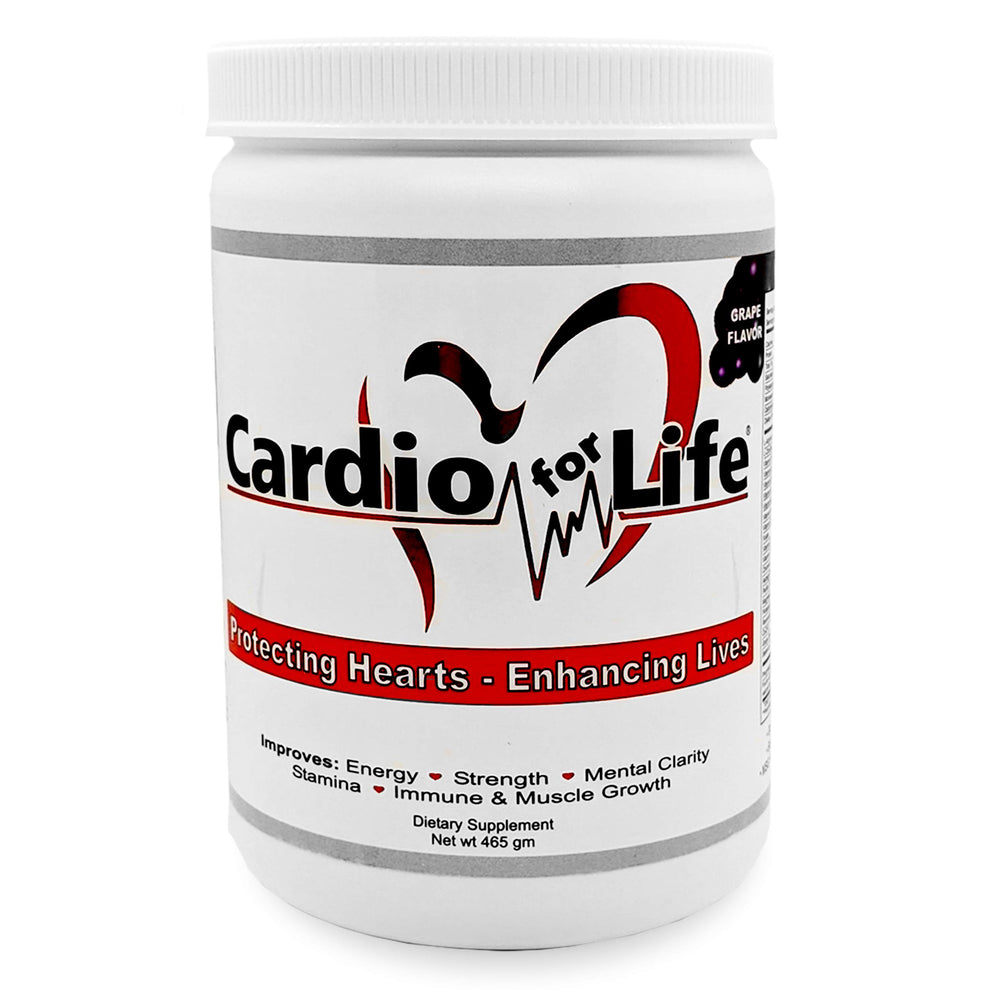 Health Guardian CardioForLife grape powder label supports daily energy