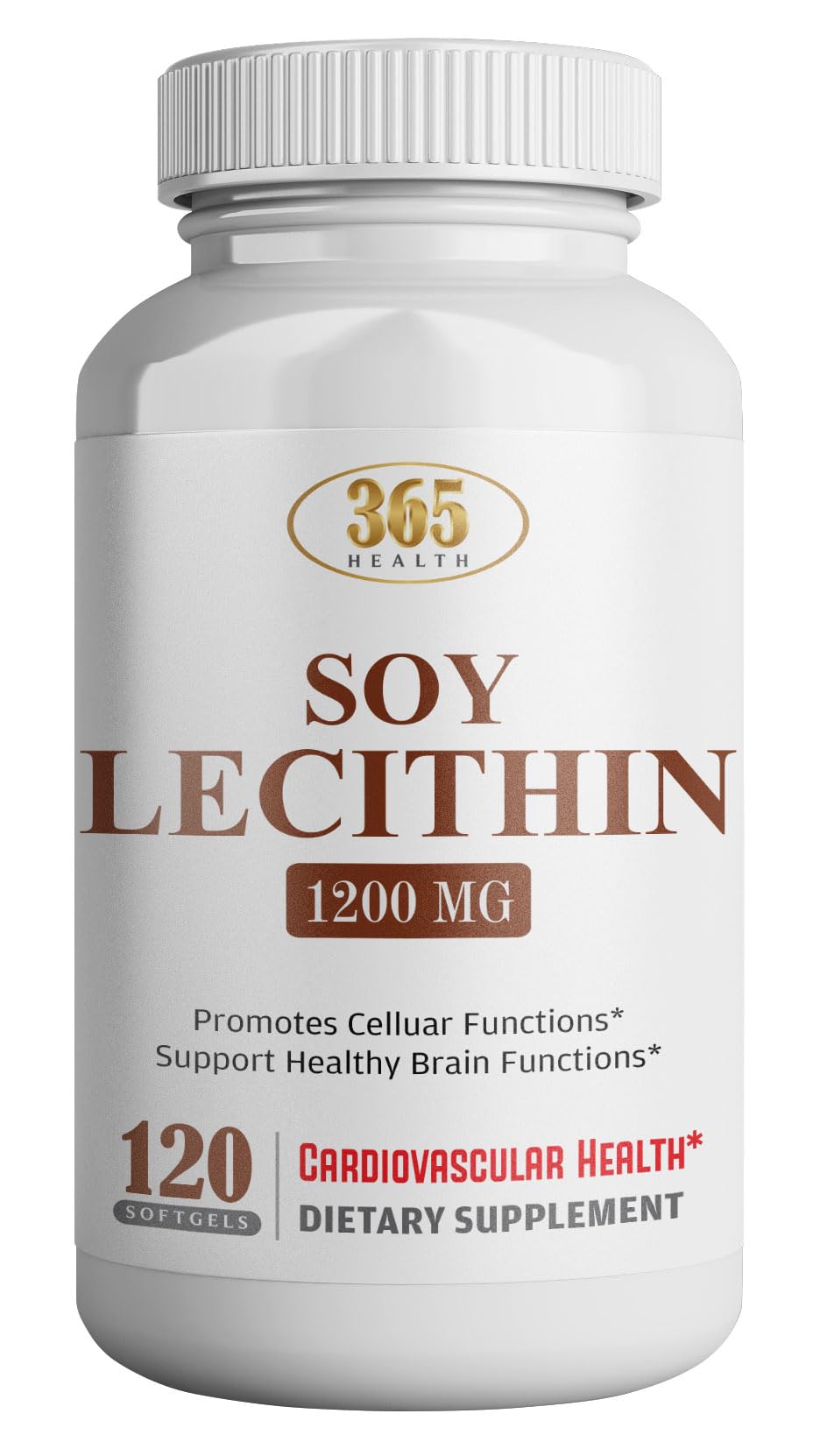 Health LFE Lecithin 1200mg softgel bottle for daily brain support
