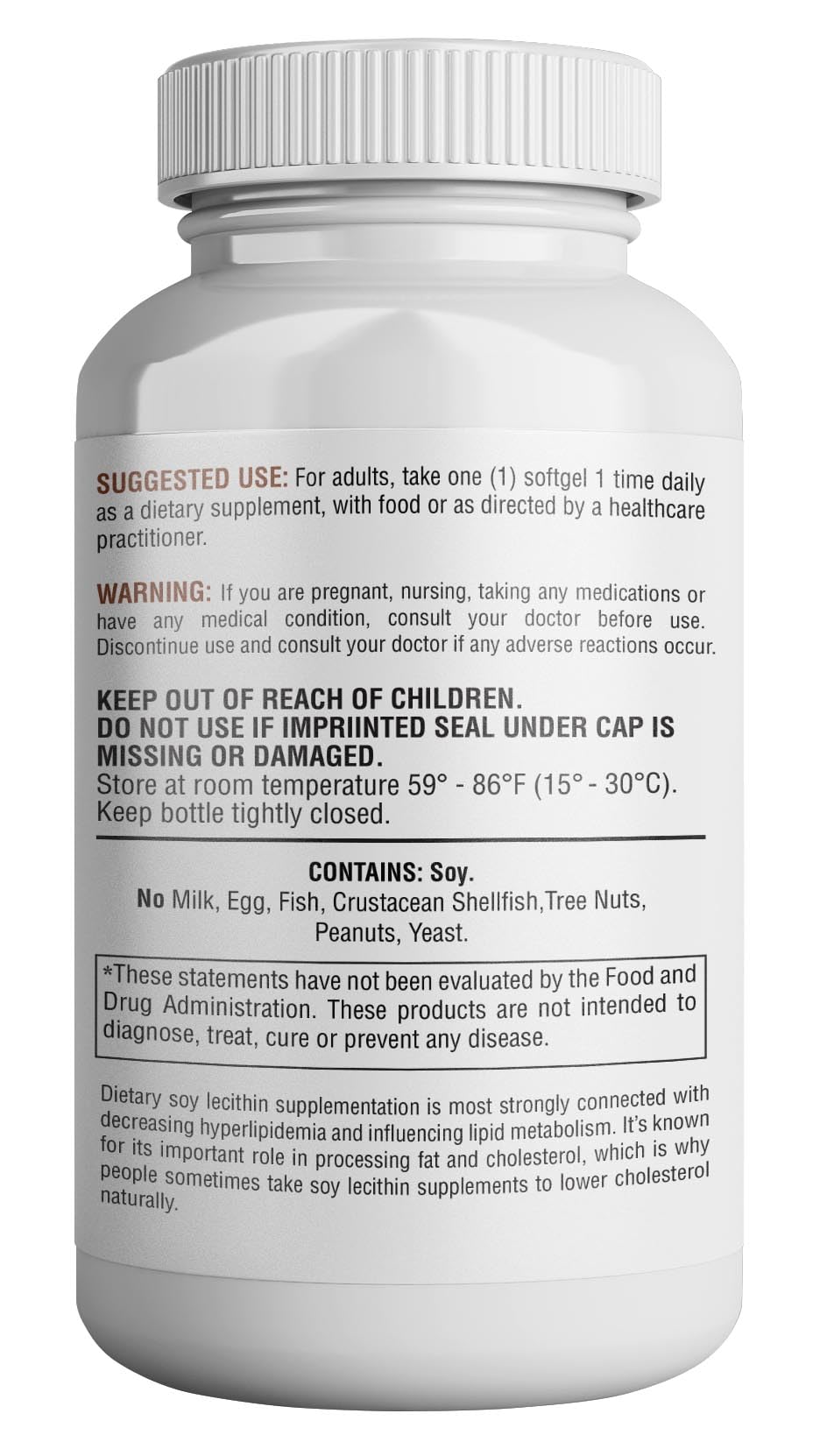 Health LFE Lecithin 1200mg softgels close-up highlighting potency