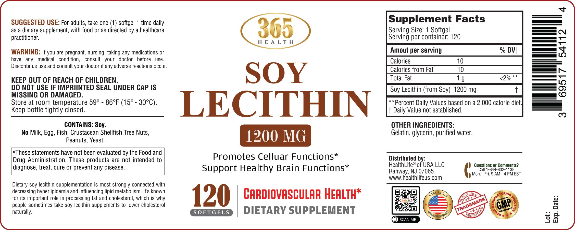 Health LFE Lecithin USA-made packaging communicates quality