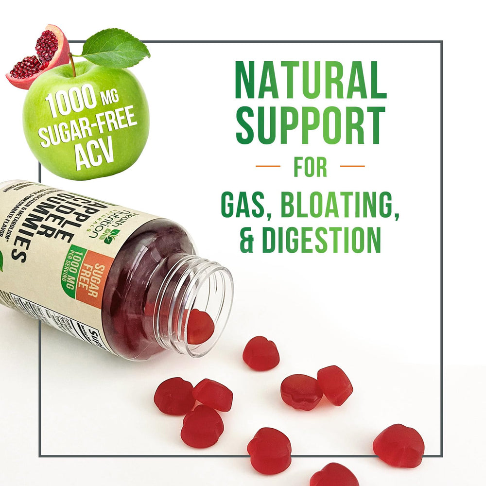 Health Nutrition Naturals gomitas ACV 1000 mg, con la madre del vinagre para tradición.