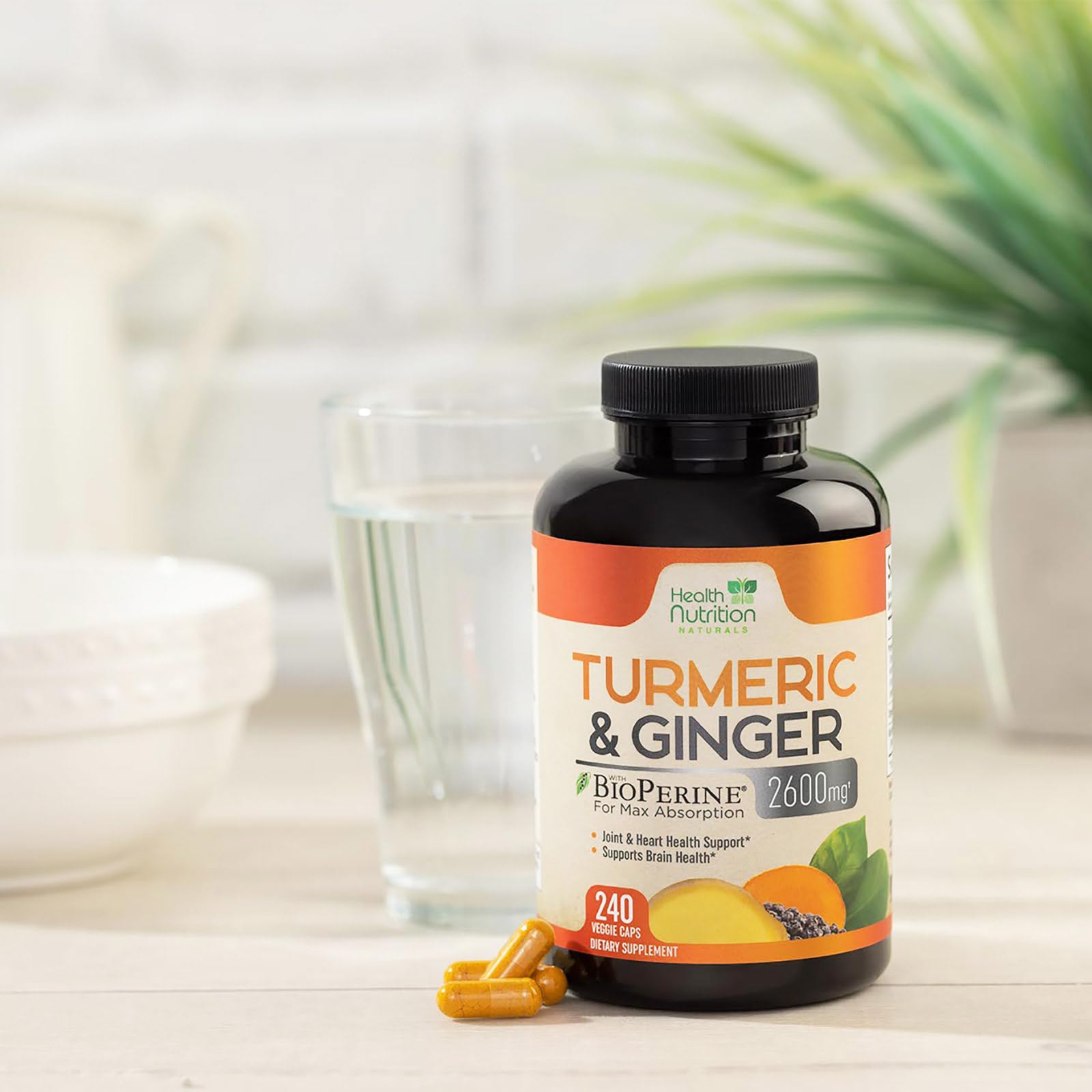 Health Nutrition Naturals capsules lined up for daily routine