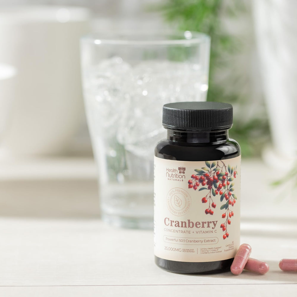 Health Nutrition Naturals Cranberry Pills capsules ready for daily use