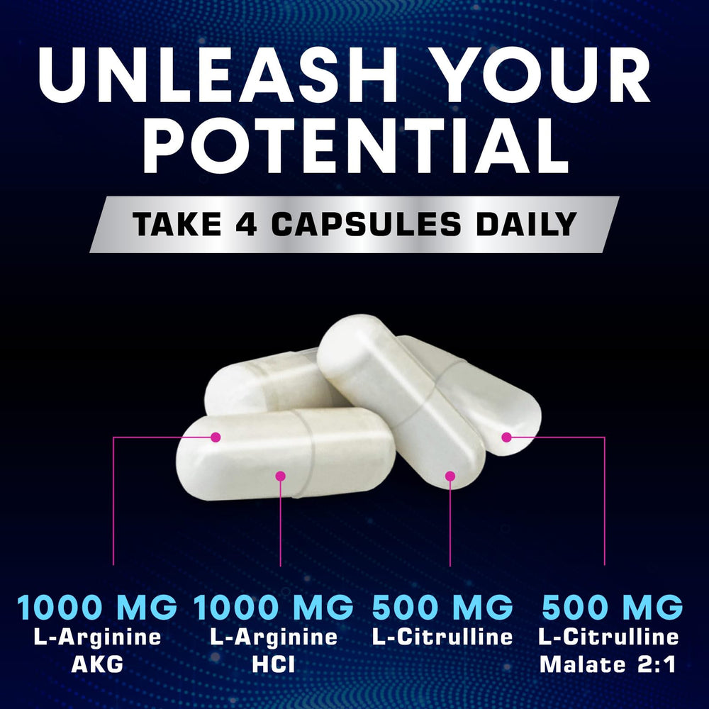 Health Nutrition Naturals Extra Strength Nitric Oxide Booster capsules close-up