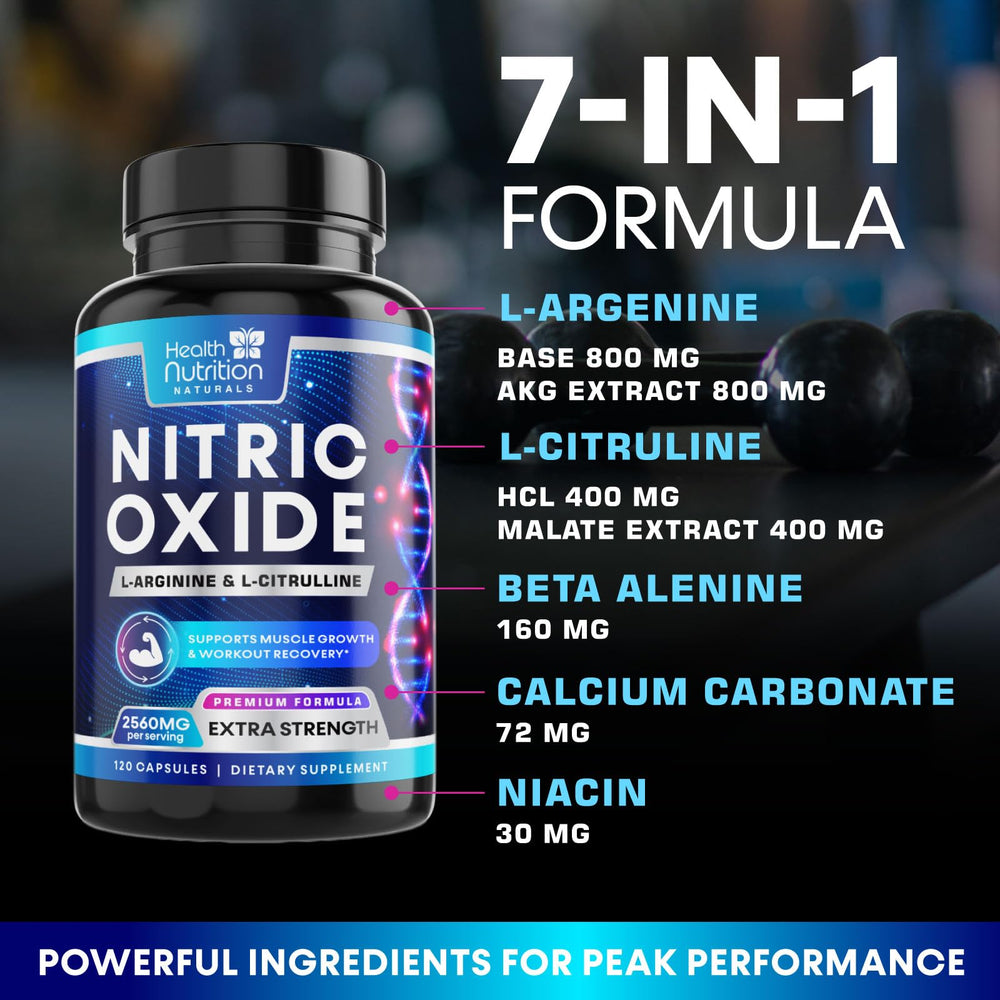 Health Nutrition Naturals Nitric Oxide Booster ready for pre-workout energy and training.