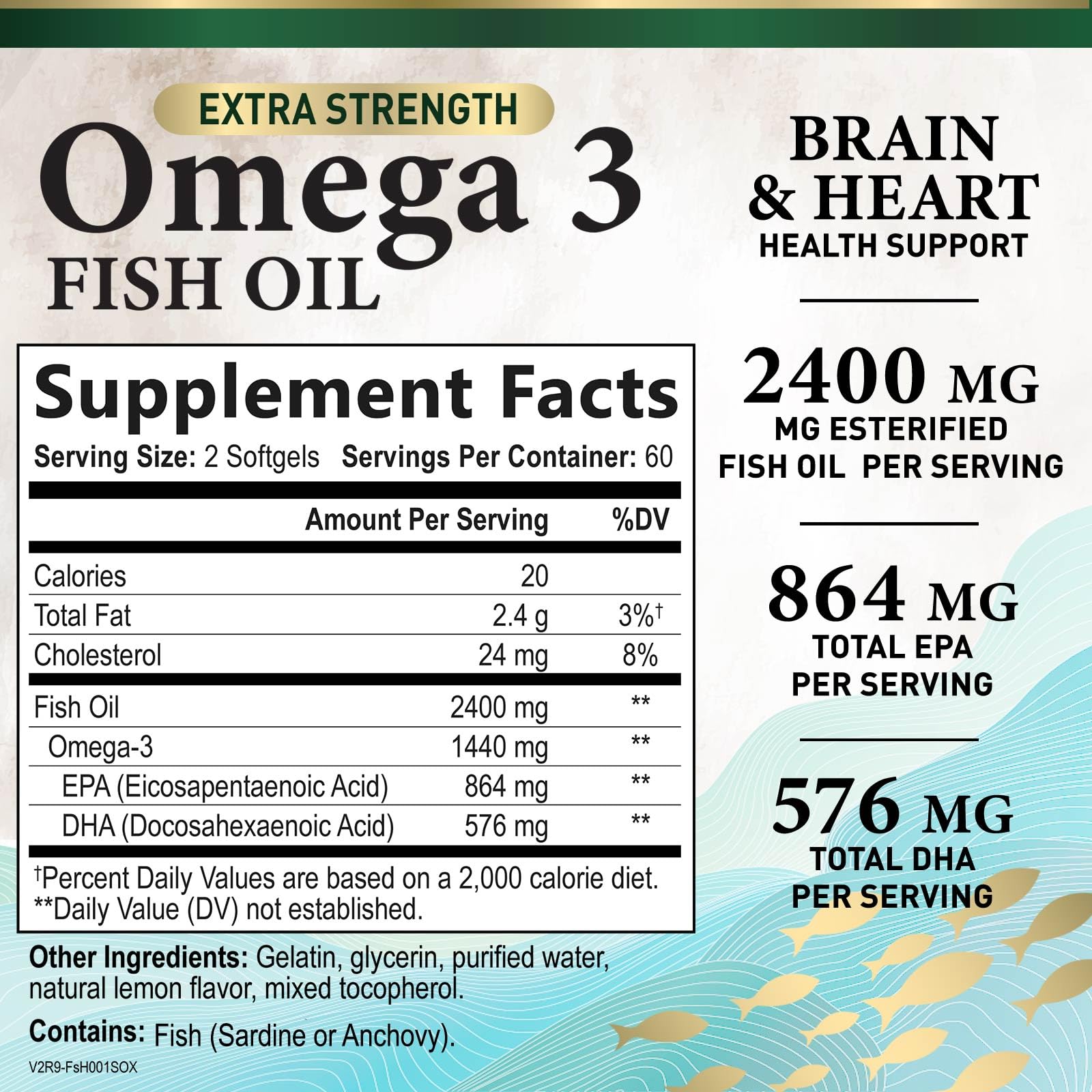 Health Nutrition Naturals Omega-3 1200mg softgels pour illustrating easy daily use