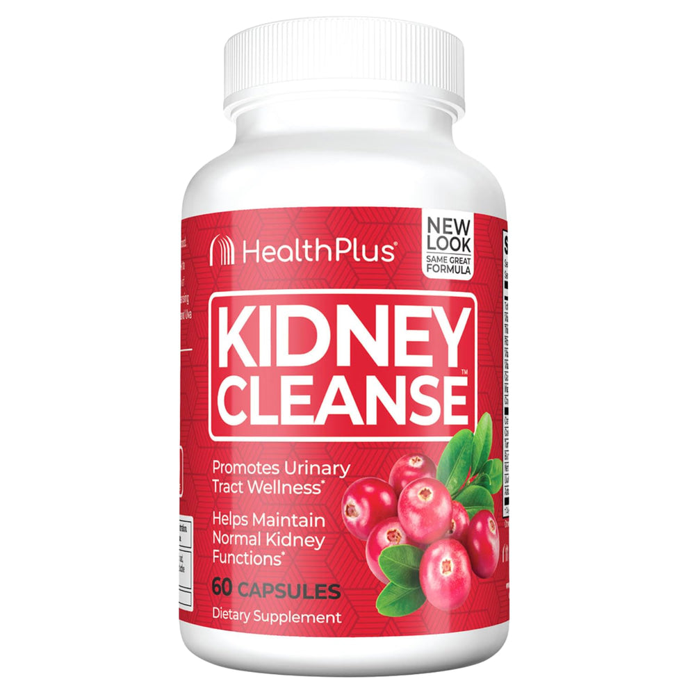 Health Plus Advanced Kidney Cleanse bottle front view for daily urinary wellness support