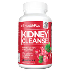 Health Plus Advanced Kidney Cleanse bottle front view for daily urinary wellness support