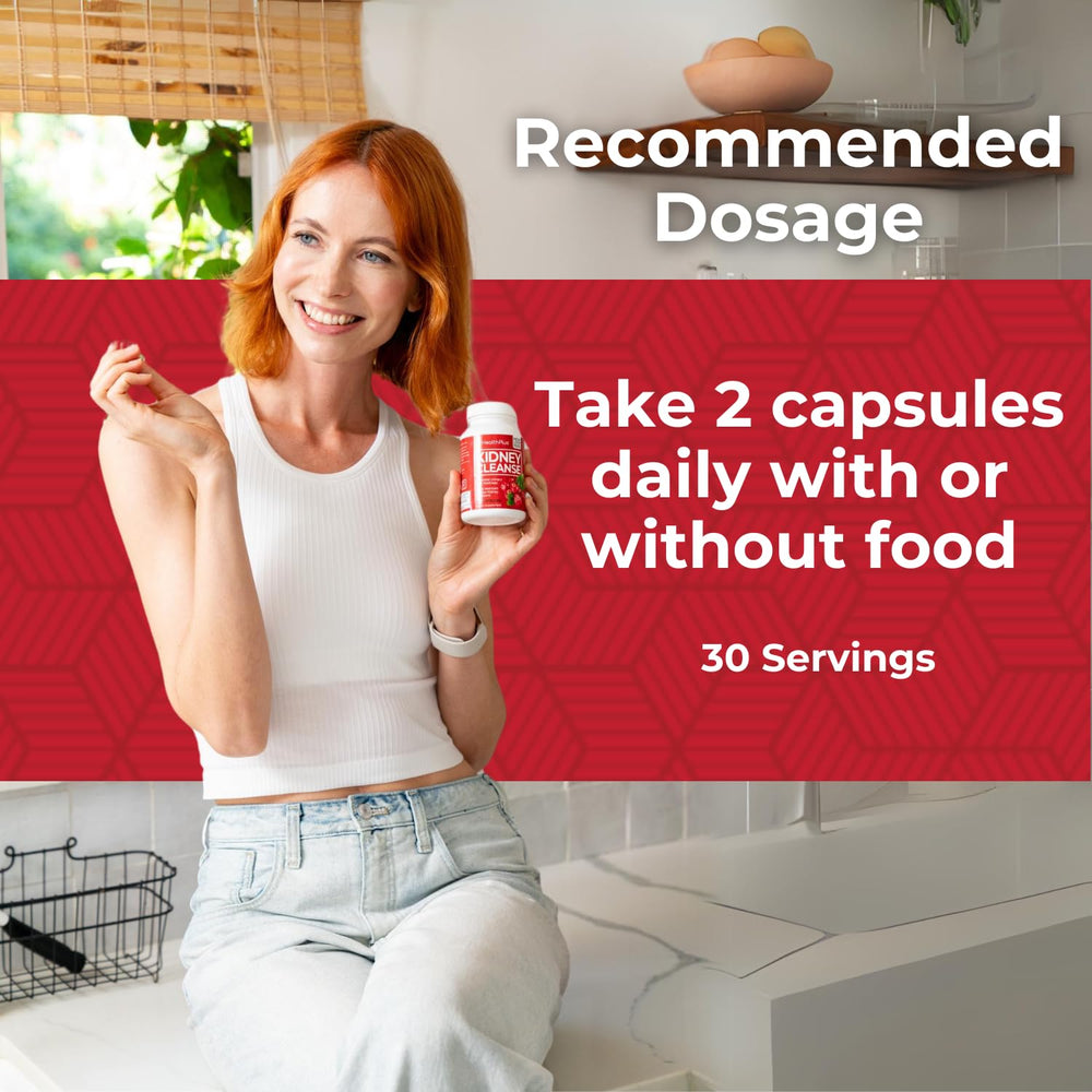 Health Plus Advanced Kidney Cleanse with cranberry extract supports antioxidant routines